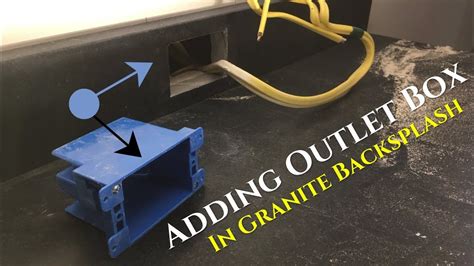 how to reduce an electrical box cutout in granite|granite backsplash electrical box.